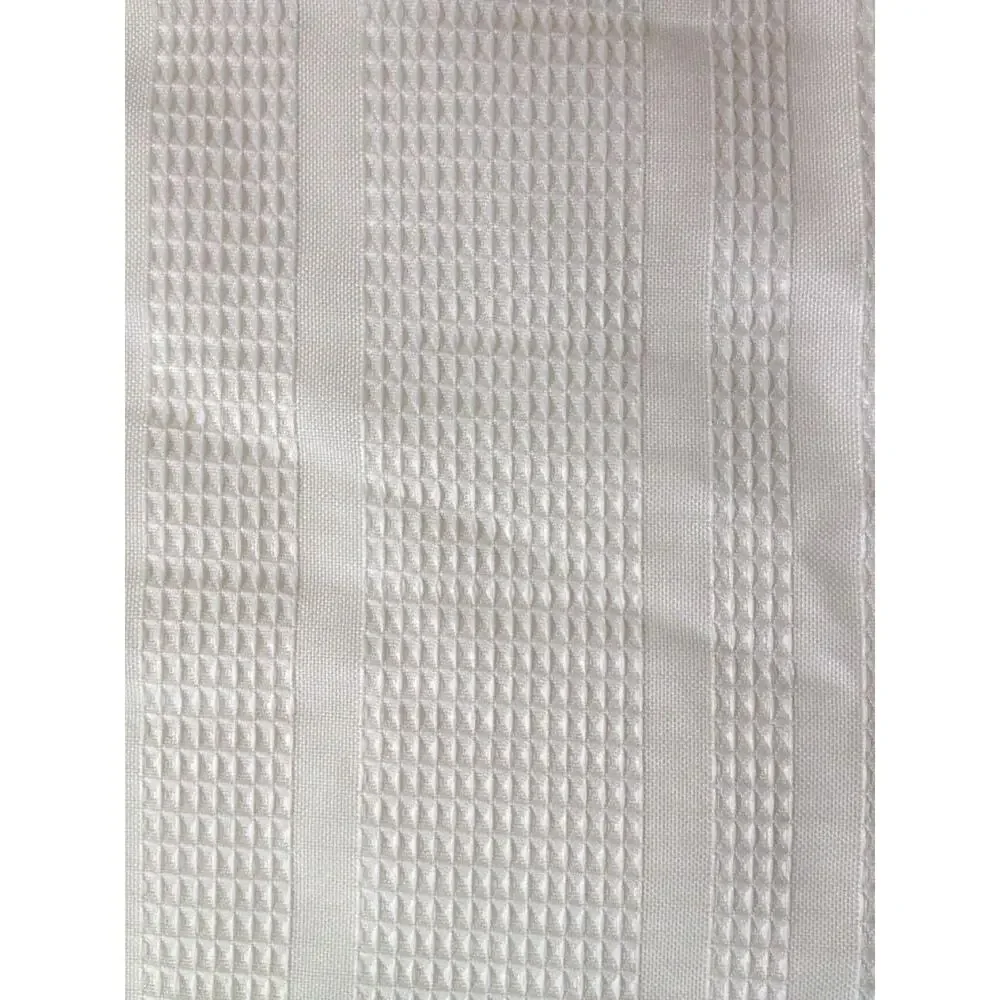 Bright White Waffle Weave Polyester Extra Long Shower Stall Curtain 54